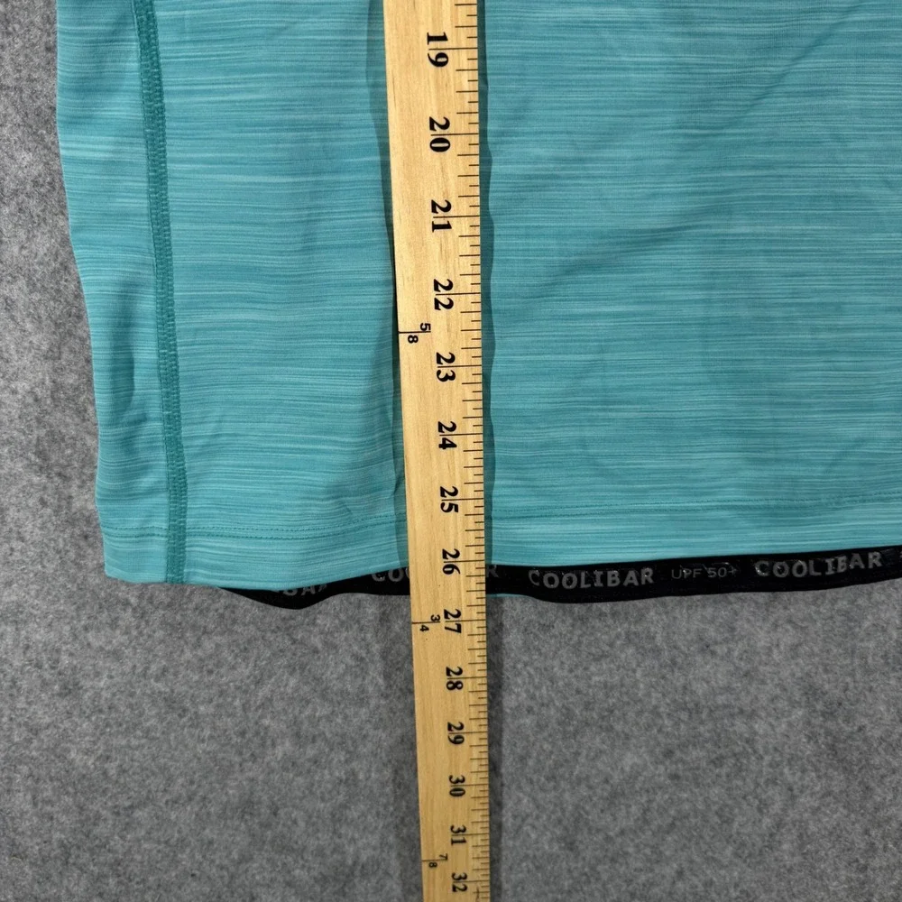 Coolibar Mens XL Ultimate Rash Guard Teal Blue UPF 50+ Swim Shirt